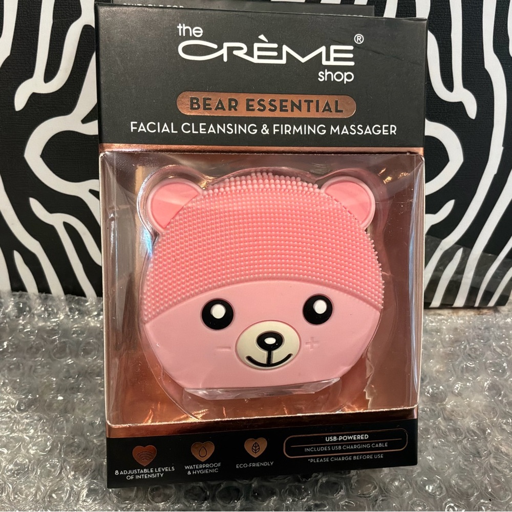 The Crème Shop Bear Essential Facial Cleansing & Firming Massager - Pink